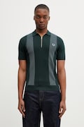 Fred Perry polo męski kolor zielony z aplikacją K2310