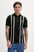 Fred Perry polo bawełniane męski kolor zielony wzorzysty M2420