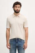 Guess polo męskie bawełniane z elastanem LYLE beżowe M6GP60 K3076