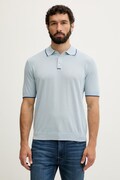 United Colors of Benetton pletena polo majica za muškarce od pamuka plava 1X56K301S