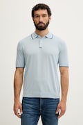 United Colors of Benetton pletena polo majica za muškarce od pamuka plava 1X56K301S
