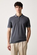 Lindbergh polo męskie bawełniane granatowe 30.404010ZIP