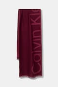 Calvin Klein szalik damski kolor bordowy z nadrukiem LV04F8066G