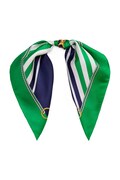 Lauren Ralph Lauren apaszka jedwabna damski kolor zielony wzorzysta 454P09785