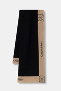Calvin Klein șal pentru femei, cu amestec de in negru LV04F9021G
