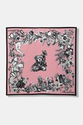 Moschino chusta jedwabna damska kolor różowy wzorzysta M3380 03549