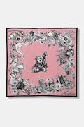 Moschino chusta jedwabna damska kolor różowy wzorzysta M3380 03549