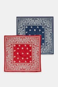 HUGO šatka pánska bavlnená 2Bandana_pack_M modrá 50561669