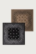 HUGO malý šátek pánský bavlněný 2Bandana_pack_M béžový 50561669