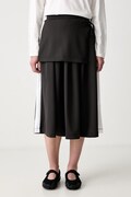 Puma T7 Midi gonna svasata nera liscia 634622