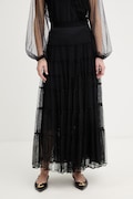 Twinset spódnica kolor czarny maxi rozkloszowana 261TP2773