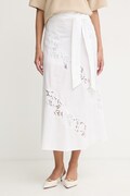 Twinset φούστα βαμβακερή λευκή φλοράλ 261TT2030