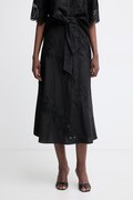Twinset φούστα βαμβακερή μαύρη 261TT2030