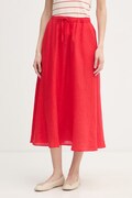 Tommy Hilfiger spódnica lniana czerwona WW0WW50753
