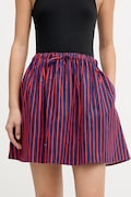 Marimekko φούστα βαμβακερή κόκκινη ριγέ 095234
