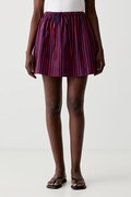 Marimekko sukňa bavlnená červená s pásikavým vzorom 095234