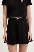 Tommy Jeans spódnica z bawełną czarna gładka DW0DW22296