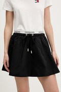 Tommy Jeans spódnica bawełniana czarna gładka DW0DW22299