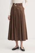 Gaudi spódnica bawełniana brązowa gładka 611FD75002