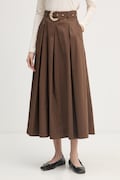 Gaudi spódnica bawełniana brązowa gładka 611FD75002