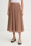Joop! spódnica bawełniana brązowa gładka 30102096