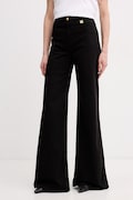 Elisabetta Franchi Jeansy wide leg damskie czarne PJ23N61E2
