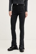 Alpha Industries legginsy damskie bawełniane z elastanem World Flared Pant W szare high waist 266020