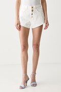 ViCOLO pantaloni scurți pentru femei, din denim bej high waist DAB5113