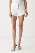 ViCOLO pantaloni scurți pentru femei, din denim bej high waist DAB5113