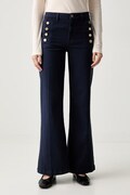 ViCOLO jeansy wide leg damskie niebieskie DAB5169