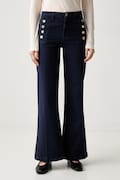 ViCOLO jeansy wide leg damskie niebieskie DAB5169