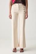 ViCOLO jeansy wide leg damskie beżowe DAB5169
