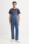 Rifľové nohavice na traky Levi's LOOSE OVERALLS x WORKWEAR modrá farba, 0057W