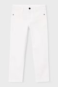 Mayoral spodnie dziecięce kolor biały gładkie 505