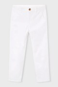 Mayoral spodnie dziecięce kolor biały gładkie 512