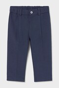 Mayoral spodnie z domieszką lnu dziecięce kolor granatowy gładkie 1517