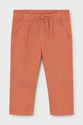 Mayoral spodnie z domieszką lnu niemowlęce kolor pomarańczowy gładkie 1523