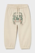 Mayoral spodnie dresowe dziecięce kolor beżowy gładkie 1525
