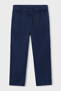 Mayoral spodnie dziecięce z dodatkiem lnu kolor granatowy gładkie 3576
