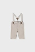Mayoral Newborn spodnie niemowlęce kolor beżowy gładkie 1596