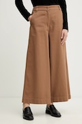 Weekend Max Mara spodnie ARIETE damskie kolor brązowy szerokie high waist 2615131121600