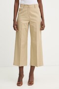 Nohavice s prímesou ľanu Weekend Max Mara ZIRCONE béžová farba, strih culottes, vysoký pás, 2615131052600