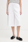 MM by Max Mara bermudy dámské s bavlnou PIOMBO bílé high waist 2616781018600