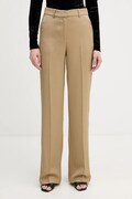 Marciano by Guess spodnie regular damskie z dodatkiem wełny ABBY zielone high waist 6RGB06 7433A