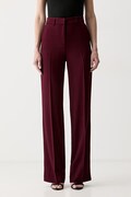 Marciano by Guess spodnie regular damskie z dodatkiem wełny ABBY bordowe high waist 6RGB06 7433A