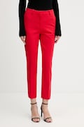 Tommy Hilfiger spodnie damskie kolor czerwony dopasowane medium waist WW0WW48350