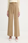 Tommy Hilfiger pantaloni culoarea bej, drept, high waist, WW0WW49471