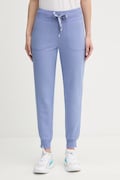 DKNY tepláky dámské bavlněné s elastanem modré high waist DP6P3496