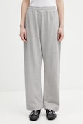 GANNI spodnie dresowe bawełniane A1080058 damskie kolor szary gładkie A1080058