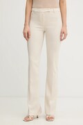 Patrizia Pepe spodnie damskie kolor beżowy dopasowane high waist 8P0781 A6F5